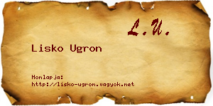 Lisko Ugron névjegykártya